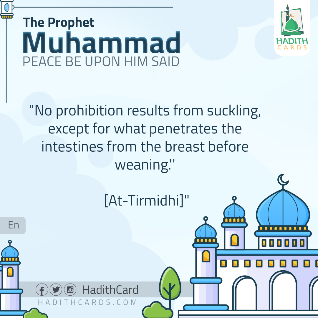 No prohibition results from suckling