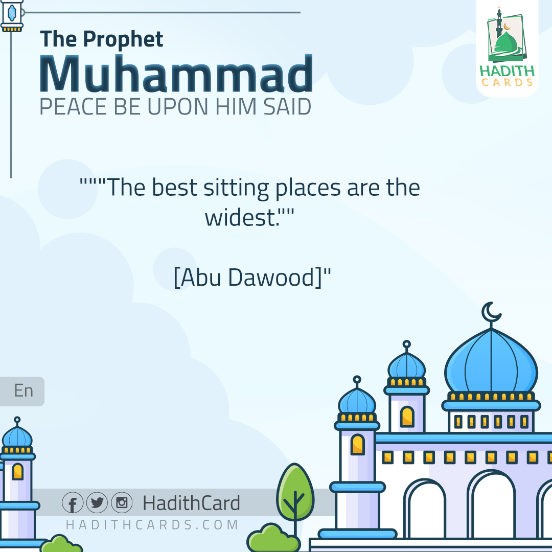 The best sitting places are the widest