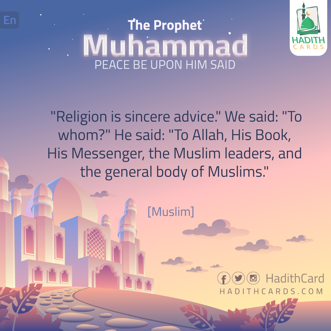 Religion is sincere advice