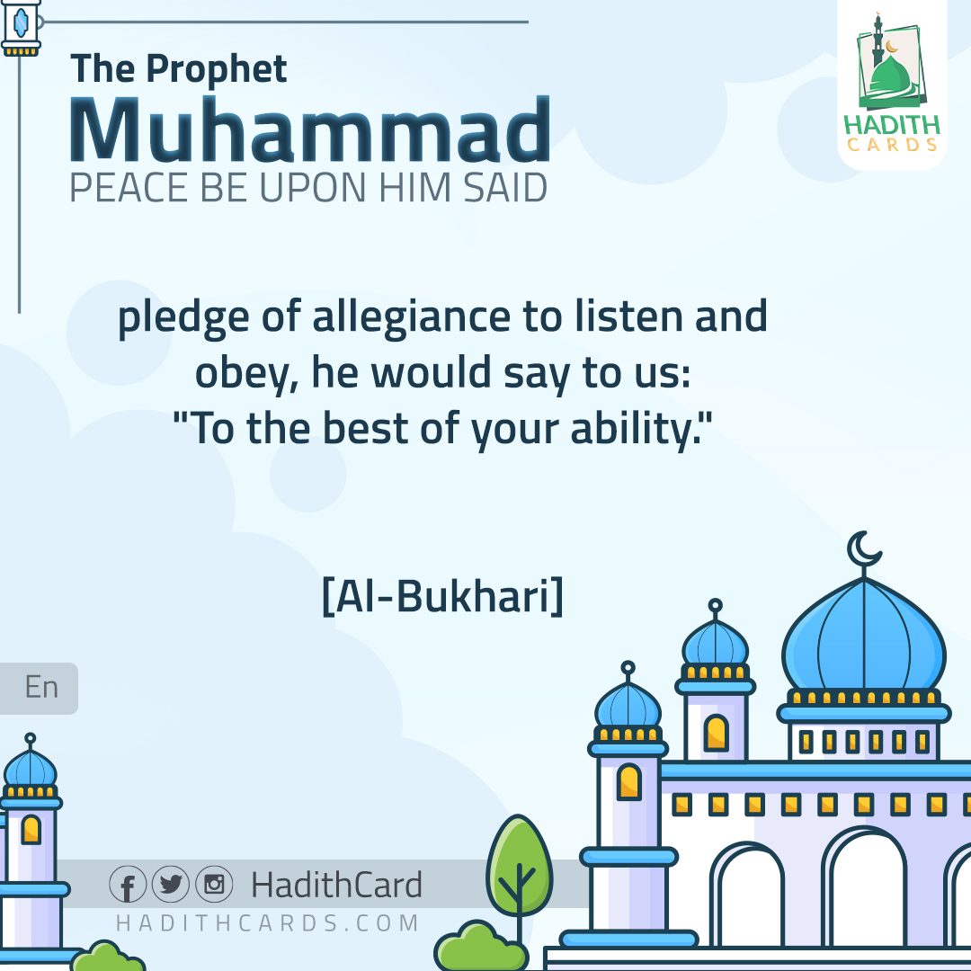 To the best of your ability