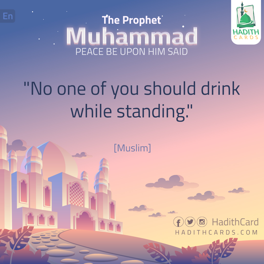 No one of you should drink while standing