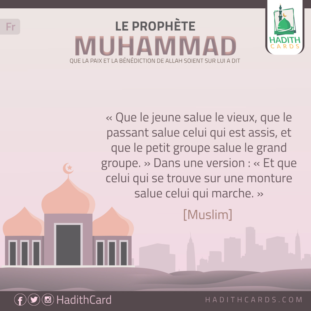 Que le jeune salue le vieux