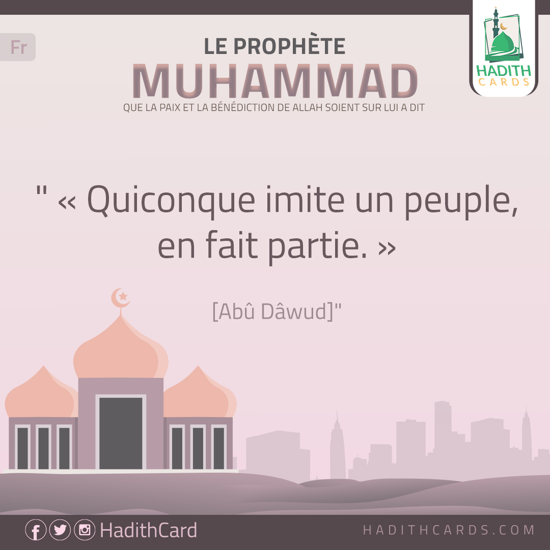 Quiconque imite un peuple, en fait partie