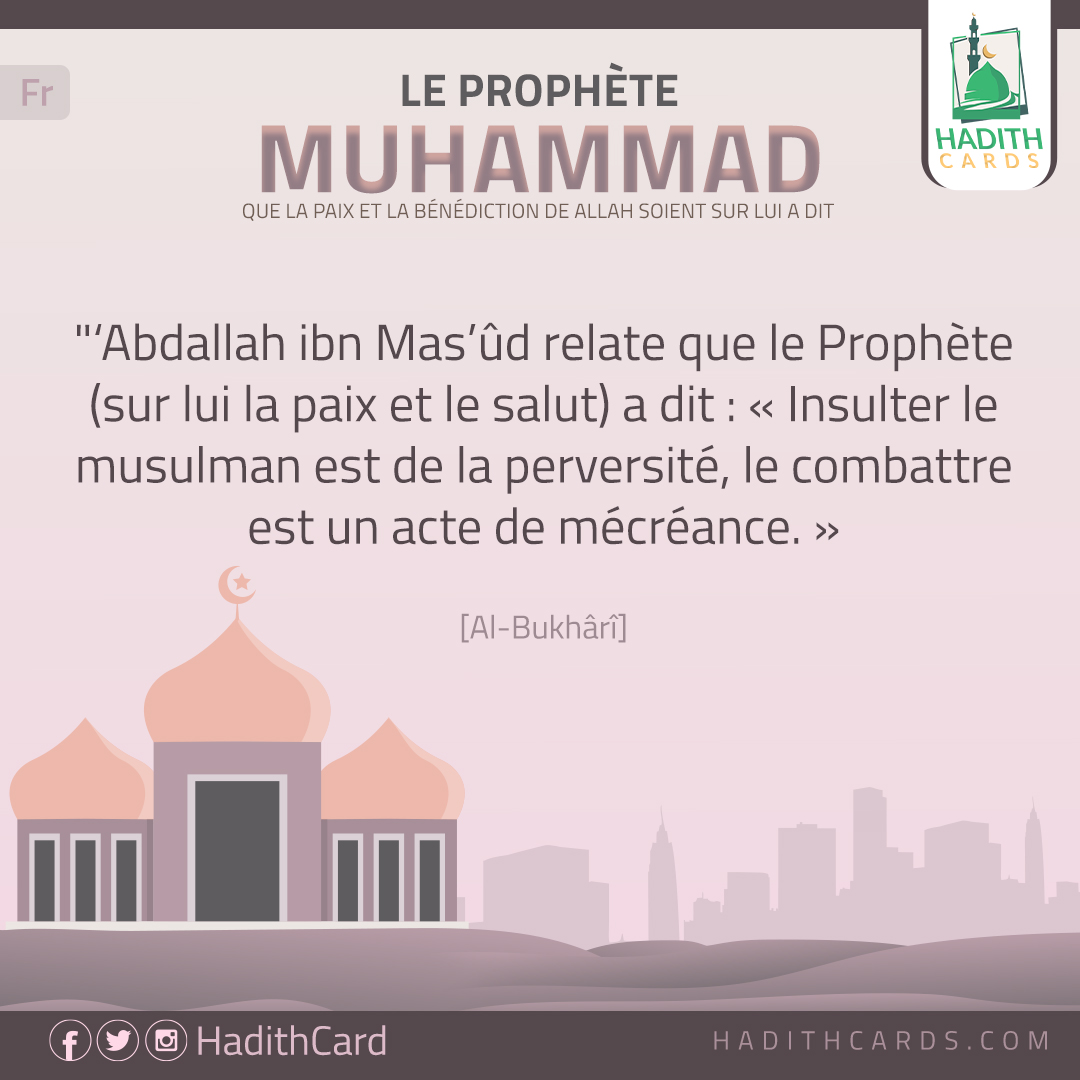 Insulter le musulman est de la perversité