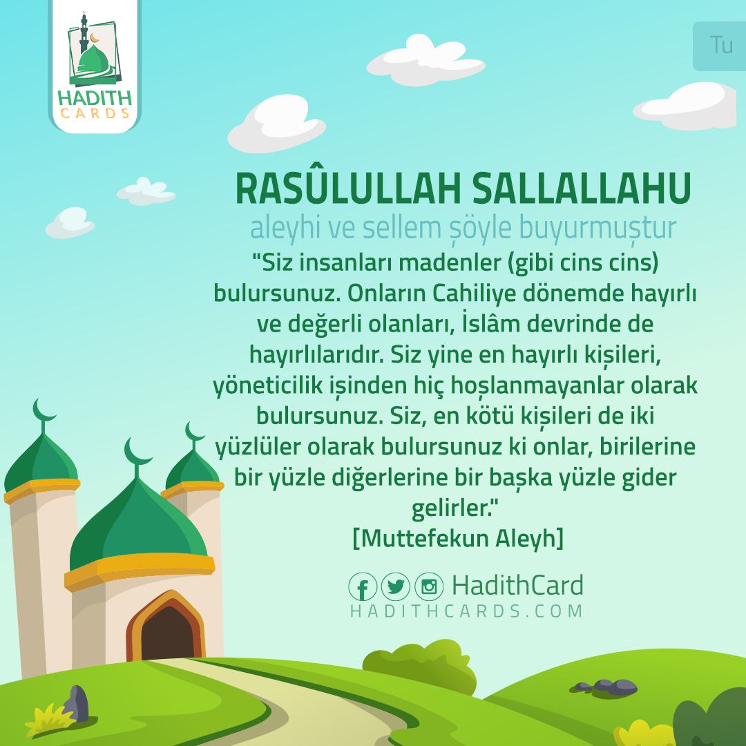 Siz insanları madenler (gibi cins cins) bulursunuz