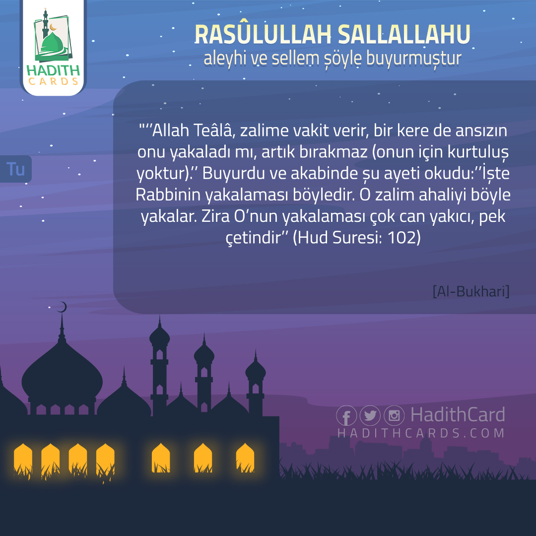 Allah Teâlâ, zalime vakit verir