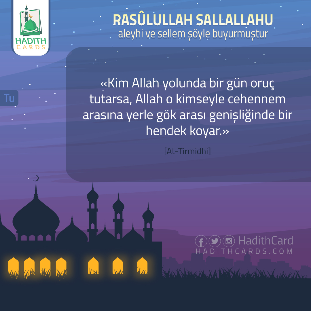 Kim Allah yolunda bir gün oruç tutarsa