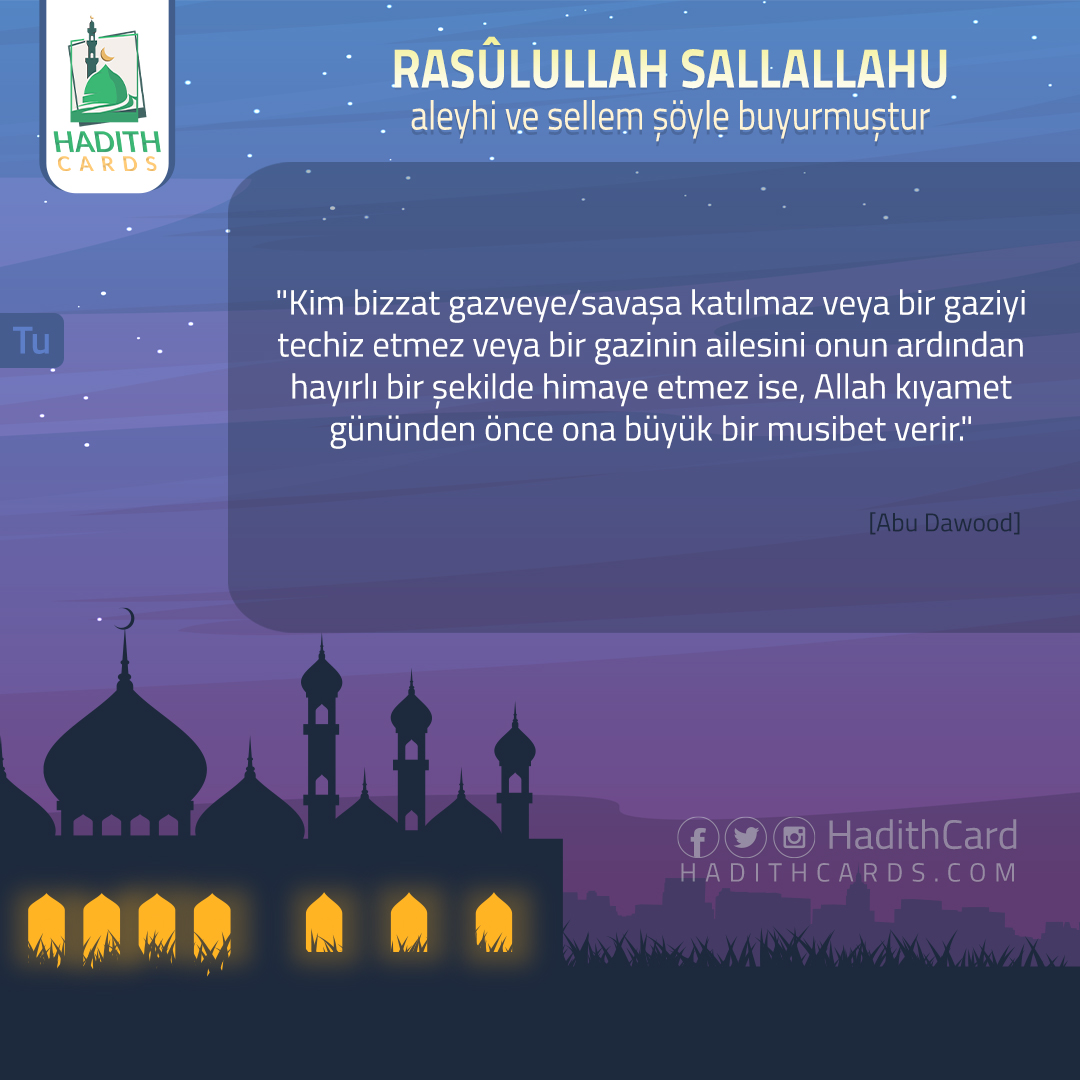 Allah kıyamet gününden önce ona büyük bir musibet verir