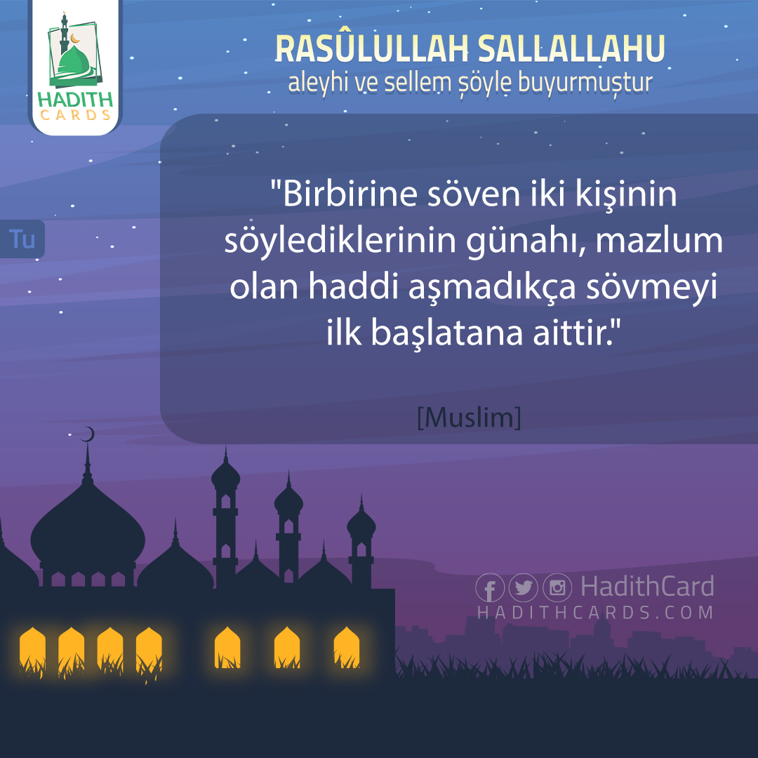 Birbirine söven iki kişinin söylediklerinin günahı