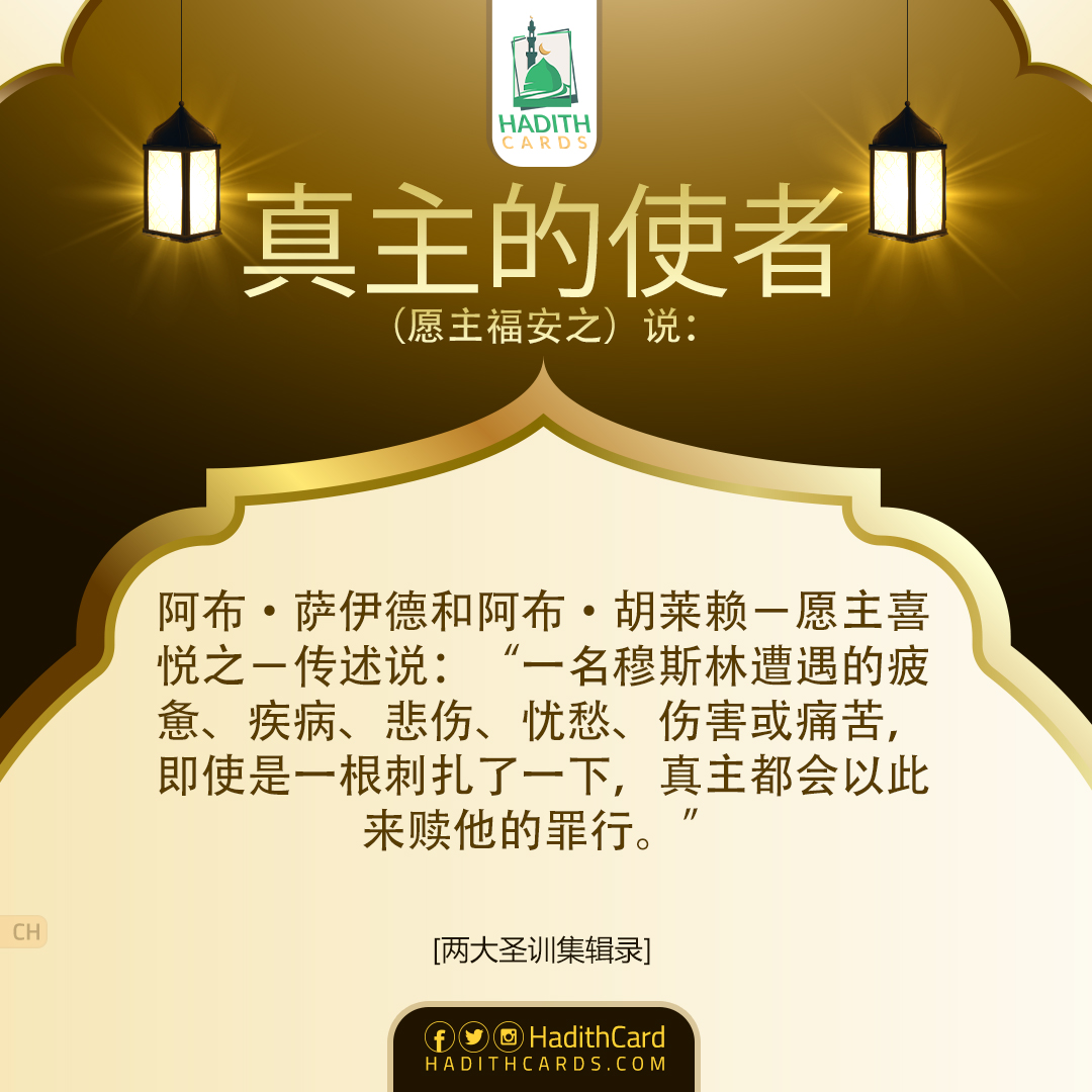 名穆斯林遭遇的疲惫、疾病、悲伤、忧愁