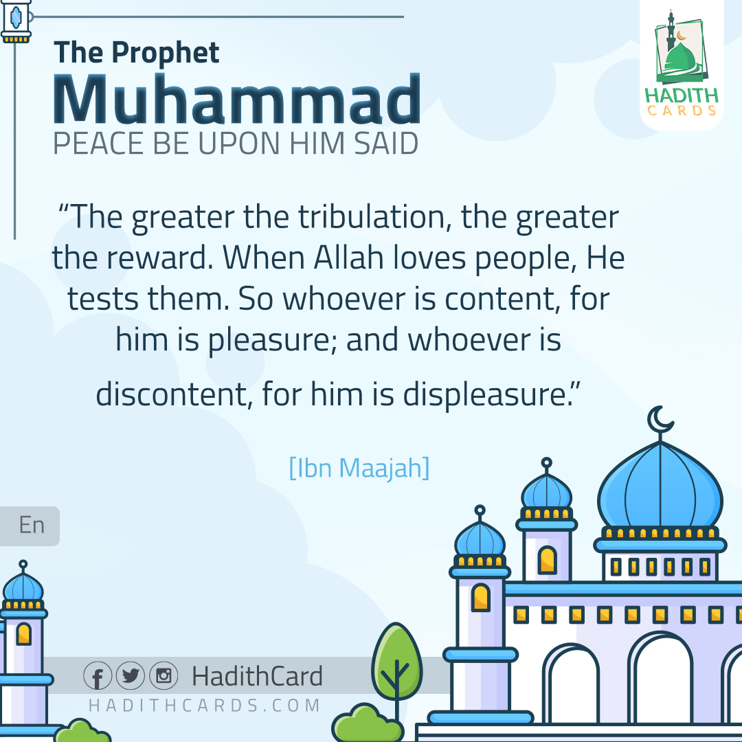 The greater the tribulation, the greater the reward