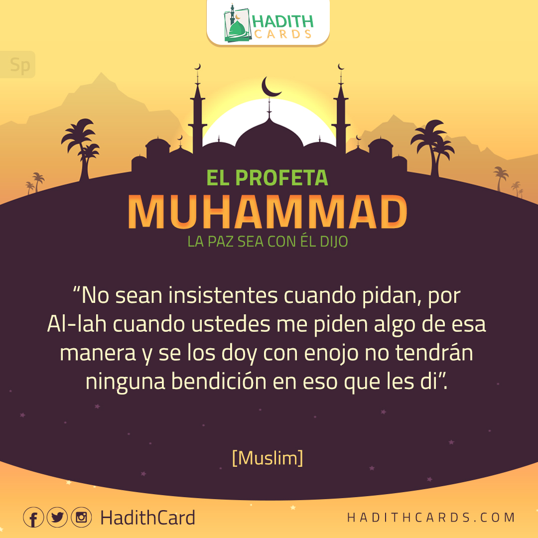 No sean insistentes cuando pidan