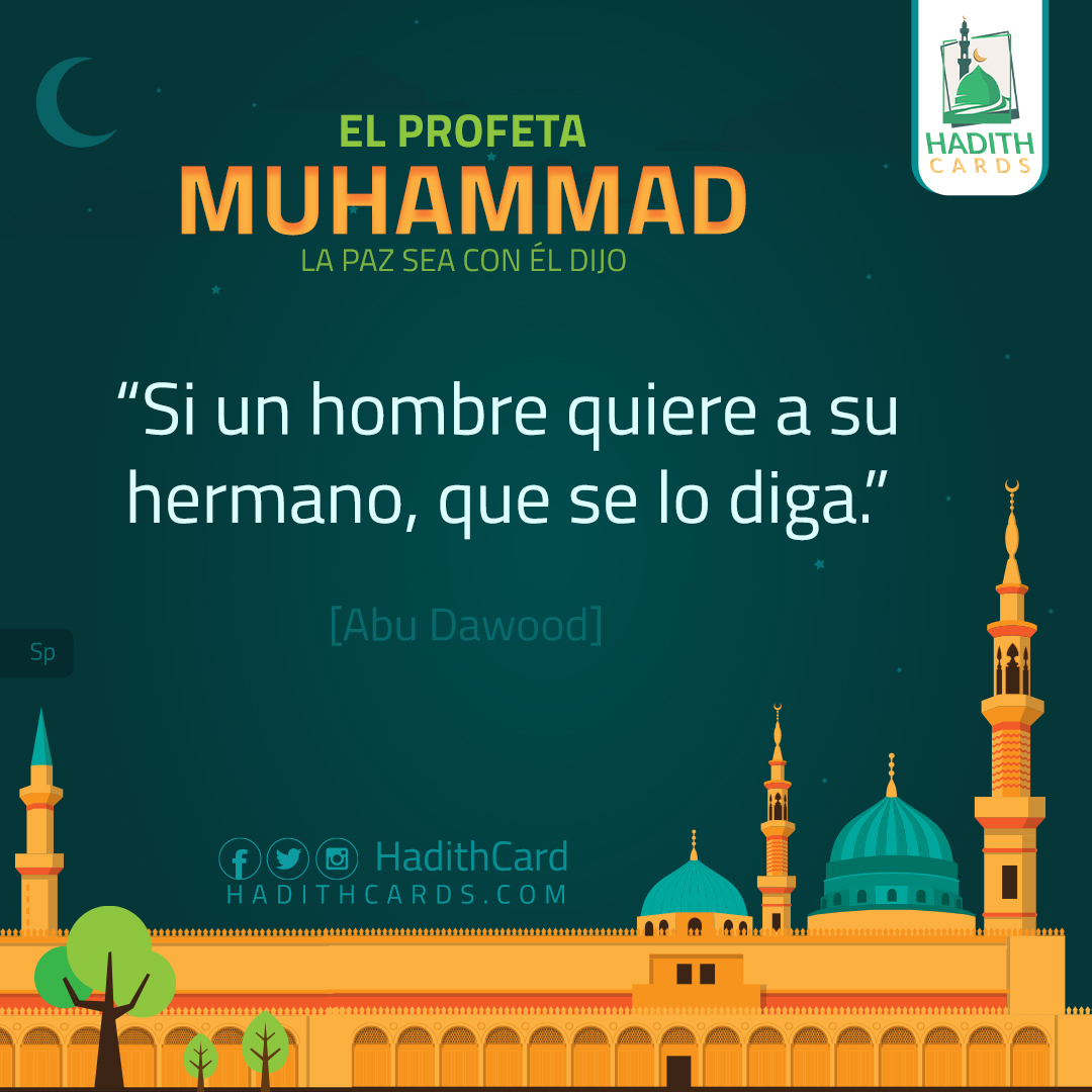 Si un hombre quiere a su hermano, que se lo diga