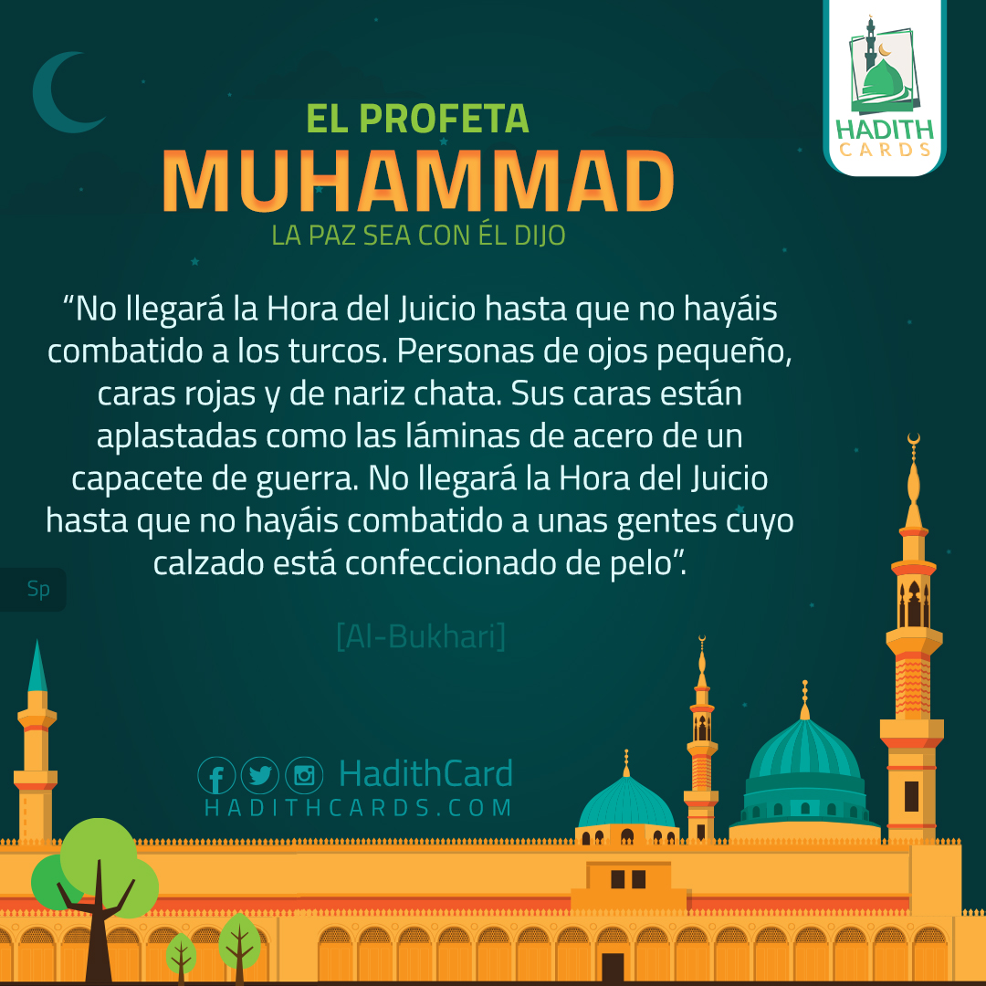 No llegará la Hora del Juicio hasta que no hayáis combatido a los turcos. Personas de ojos pequeño