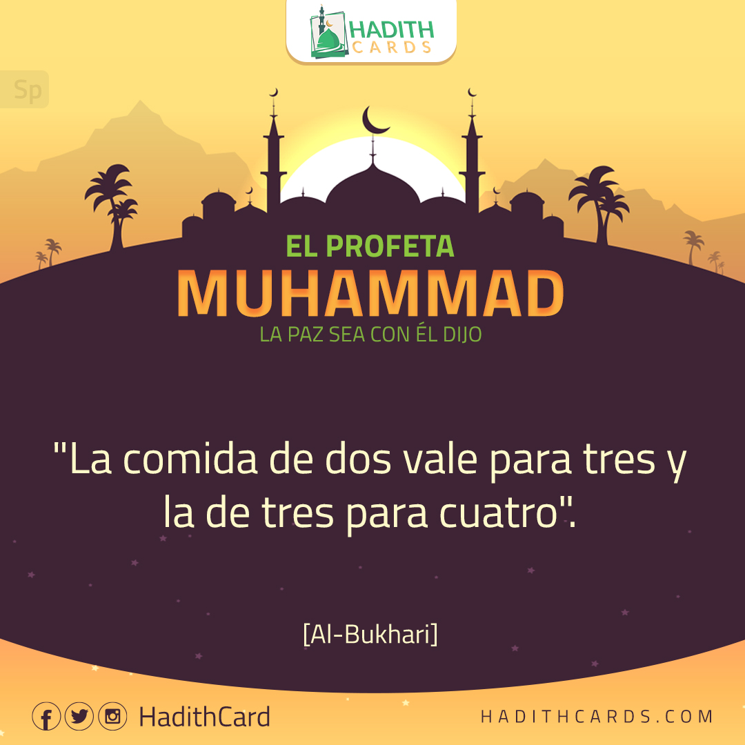 La comida de dos vale para tres y la de tres para cuatro