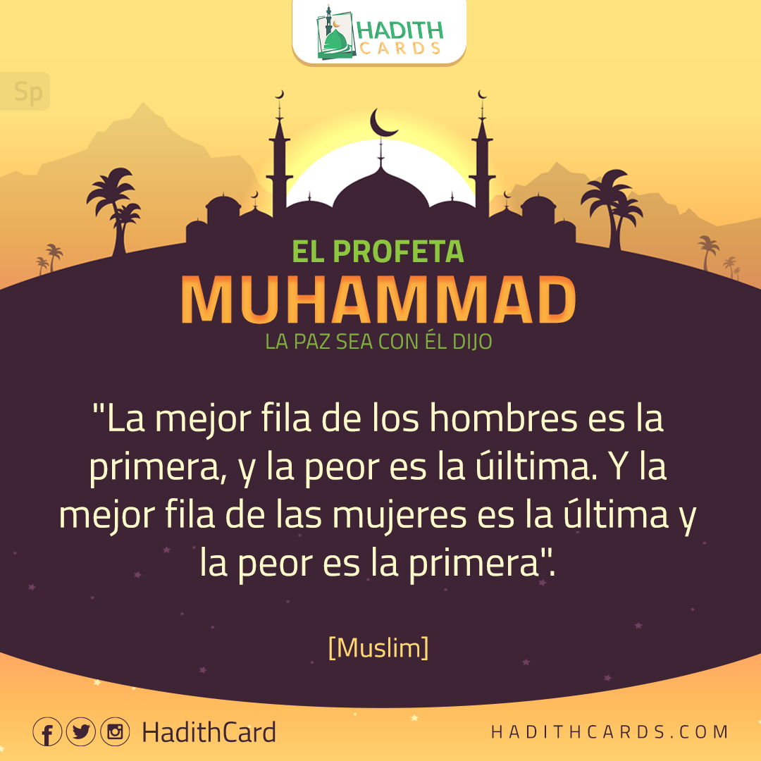 La mejor fila de los hombres es la primera, y la peor es la úiltima. Y la mejor fila de las mujeres es la última y la peor es la primera
