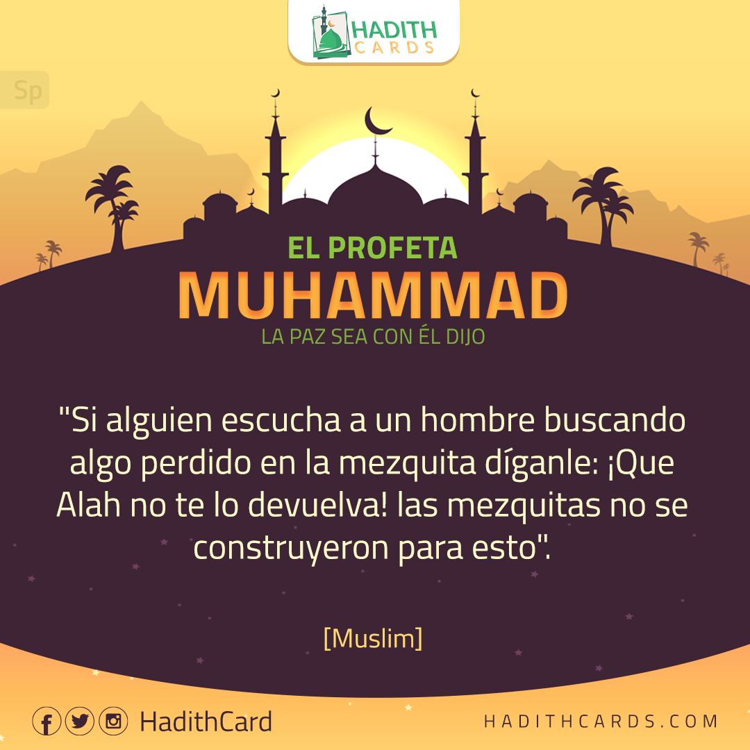Que Alah no te lo devuelva! las mezquitas no se construyeron para esto