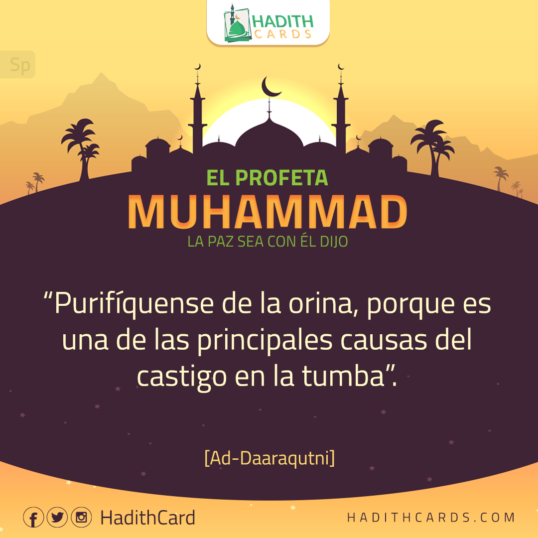 Purifíquense de la orina, porque es una de las principales causas del castigo en la tumba